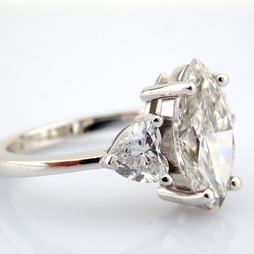 Marquise Cut Lab-Grown Diamond Ring - 3.36 Total Carat (IGI Certified)