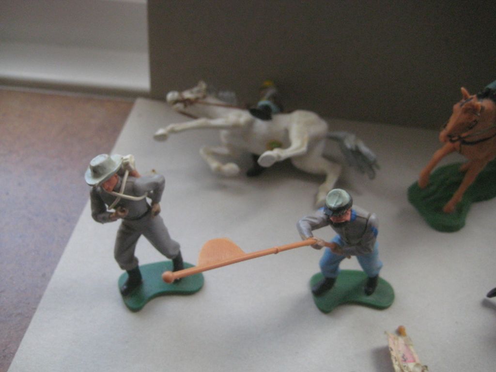 A Group of 11 Vintage Britain's Ltd Plastic Soldiers