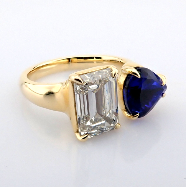 Emerald Cut Lab-Grown Diamond Ring - 5.04 Total Carat (IGI Certified)