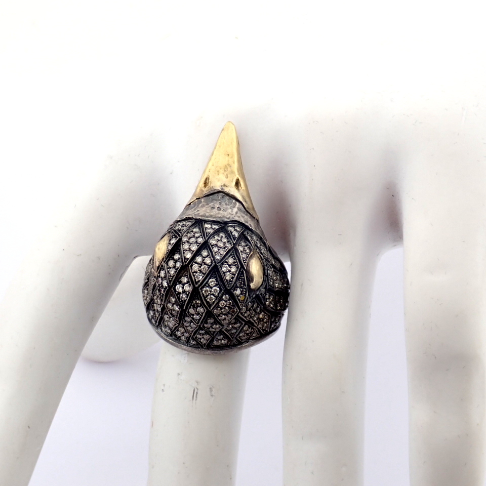 Natural Diamond 18K Yellow Gold Ring