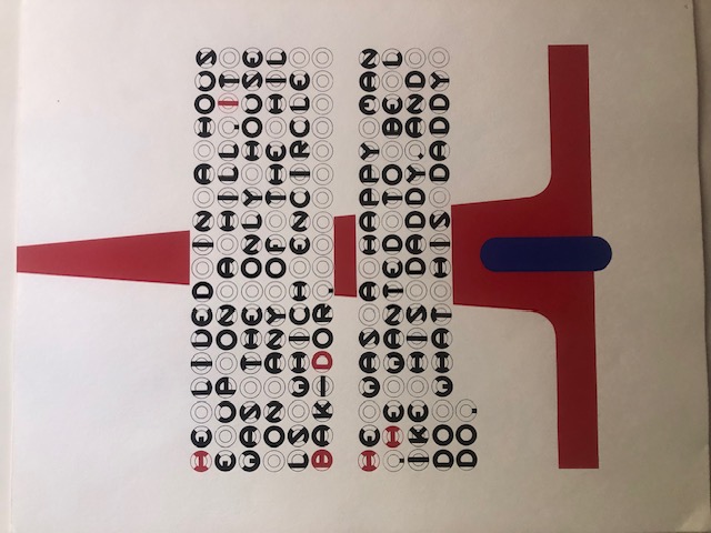Gerald Laing (1936-2011) Screenprint With Poetry. 1969