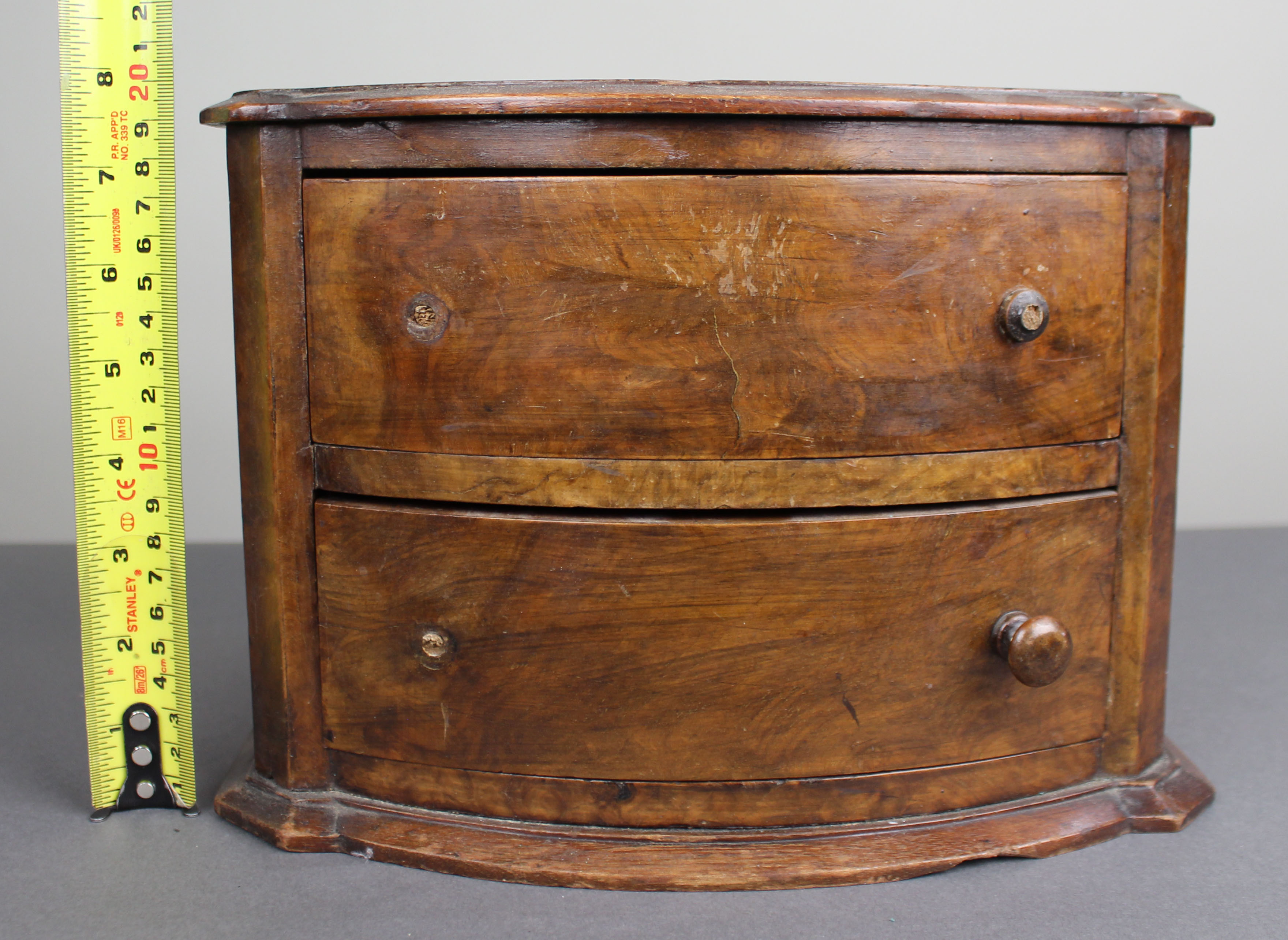 Small Walnut Two Drawer Table Chest