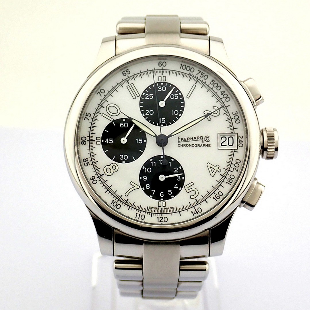 Eberhard & Co. / Traversetolo Chronograph Automatic  - Gentlmen's Steel Wrist Watch
