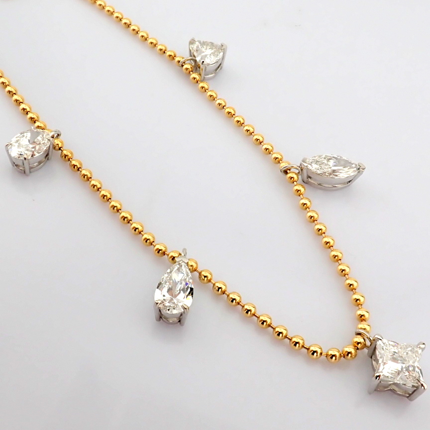 Marquise Cut Lab-Grown Diamond Necklace - 8.46 Total Carat (IGI Certified)