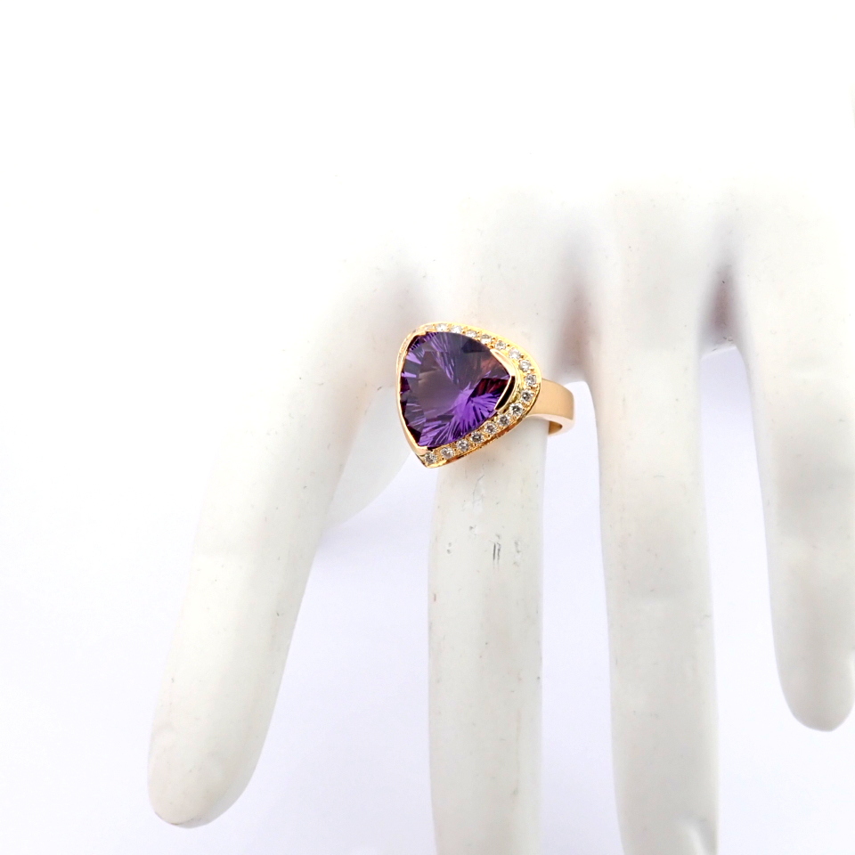 Natural Diamond 18K Rose/Pink Gold Ring
