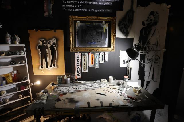 Banksy (b.1974)  2 Posters Cut & Run and Rat Run Rat From '25 Years Card labour’ Exhibition GOMA 23