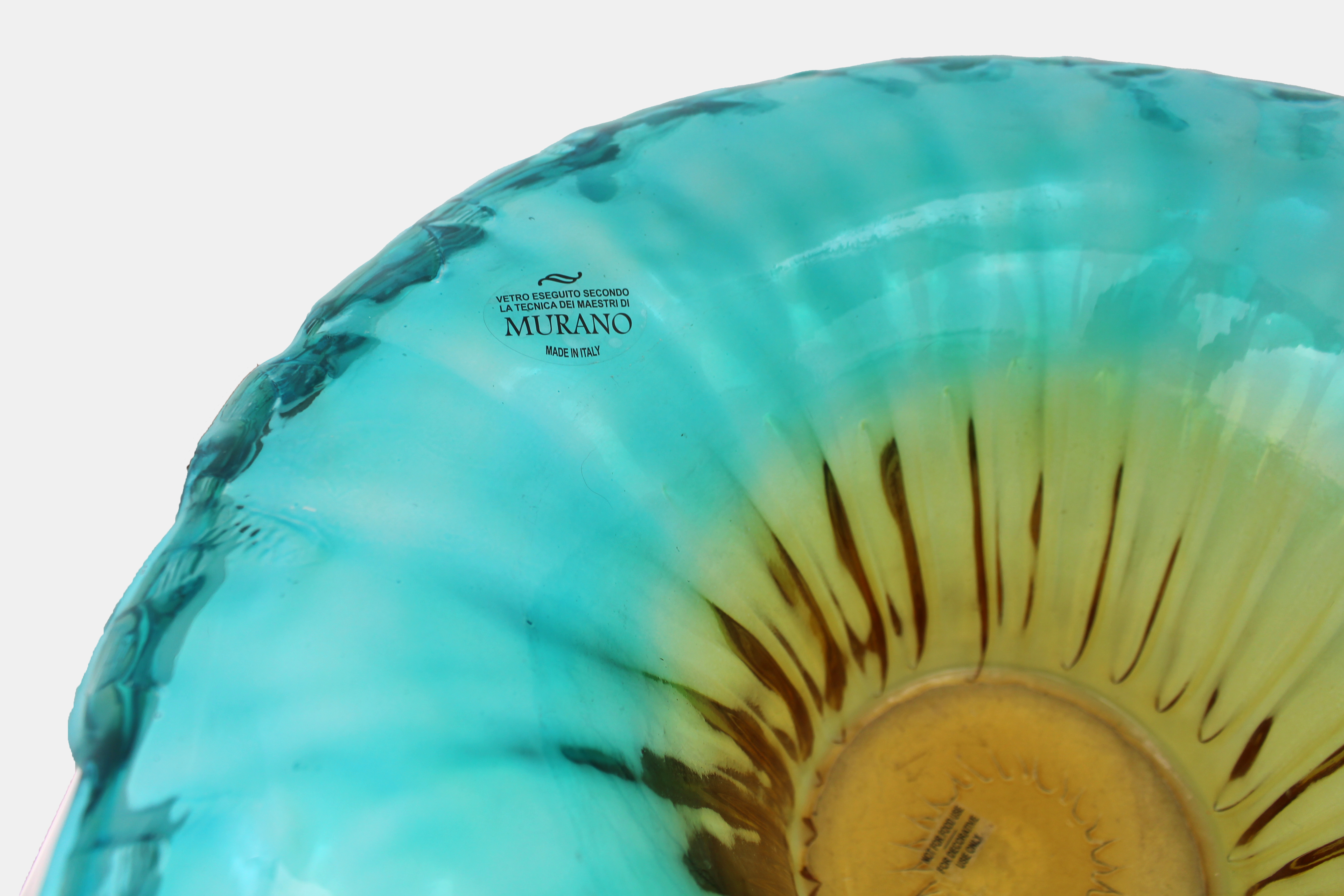 Large Murano Hand-Blown Art Glass Centrepiece Bowl