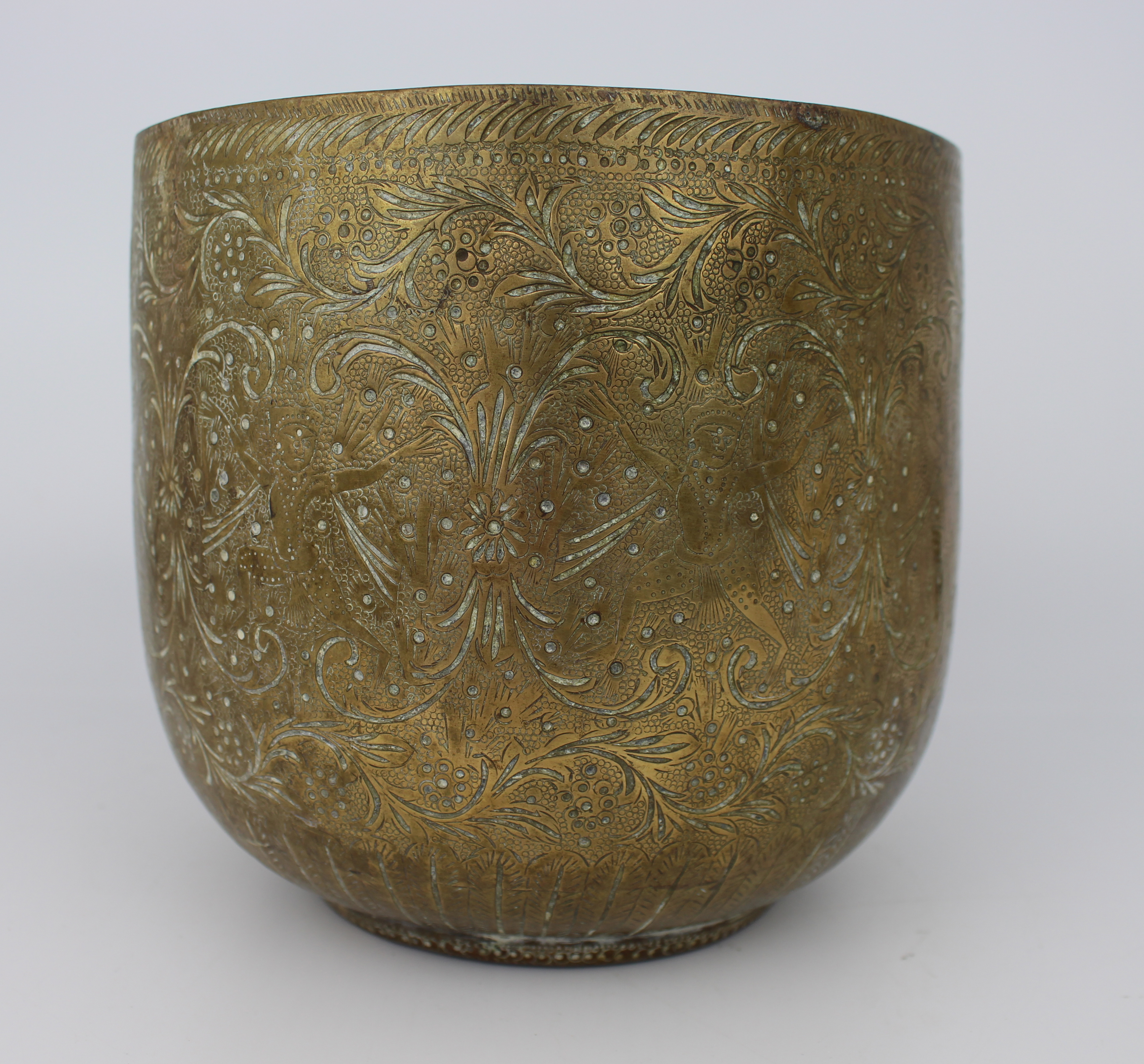 Antique Indian Brass Cachepot c.1880