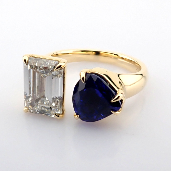 Emerald Cut Lab-Grown Diamond Ring - 5.04 Total Carat (IGI Certified)