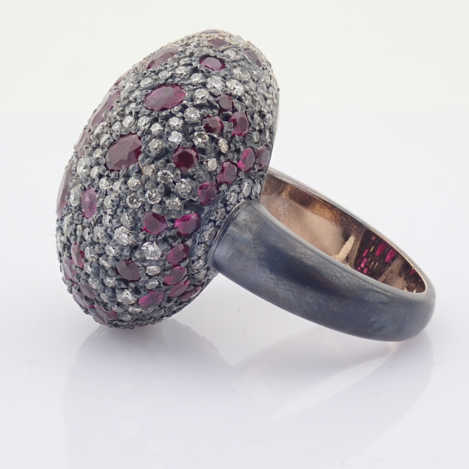 Natural Diamond 8K Rose/Pink Gold Ring