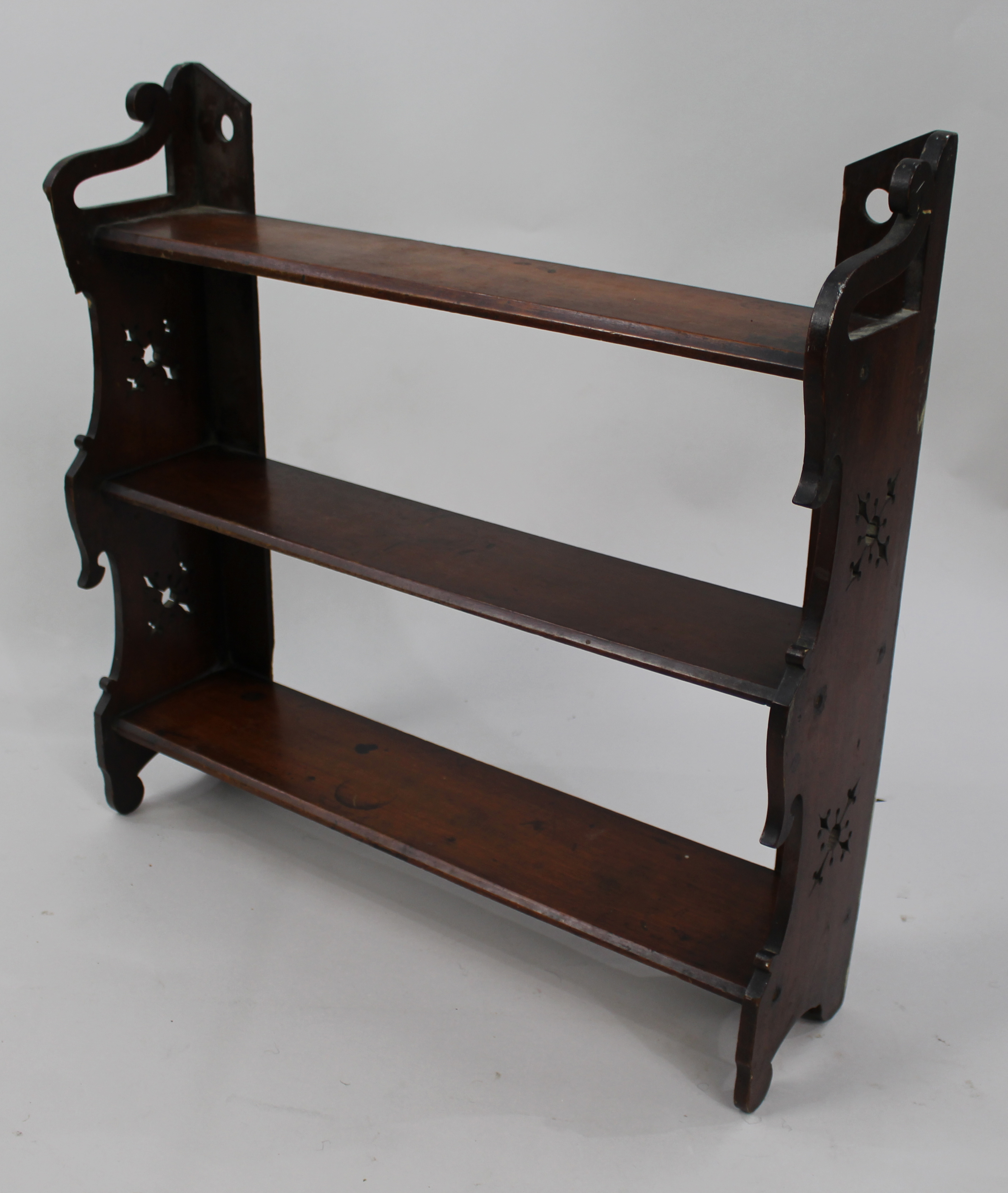 Antique Mahogany Wall Hanging Shelves