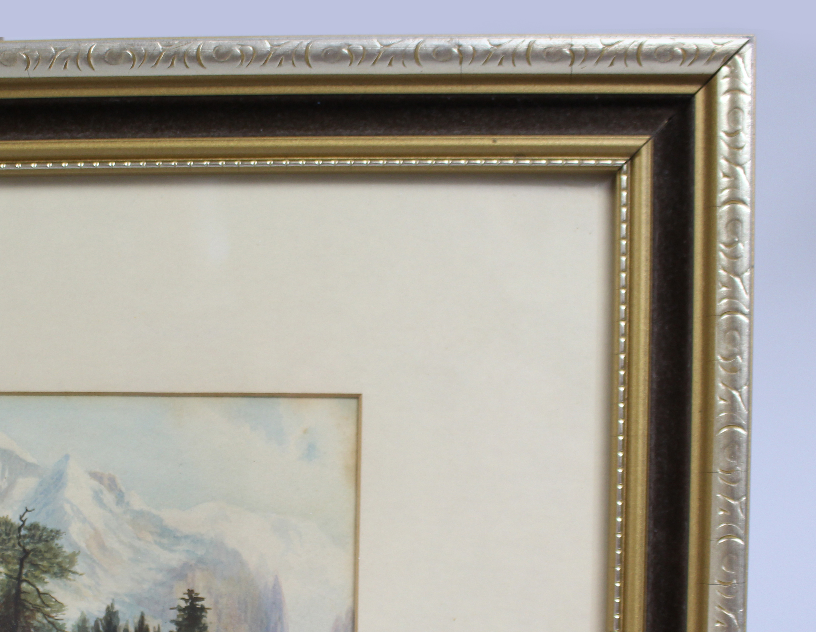 Edwardian Alpine Watercolour by W.L. Guest, Dated 1903