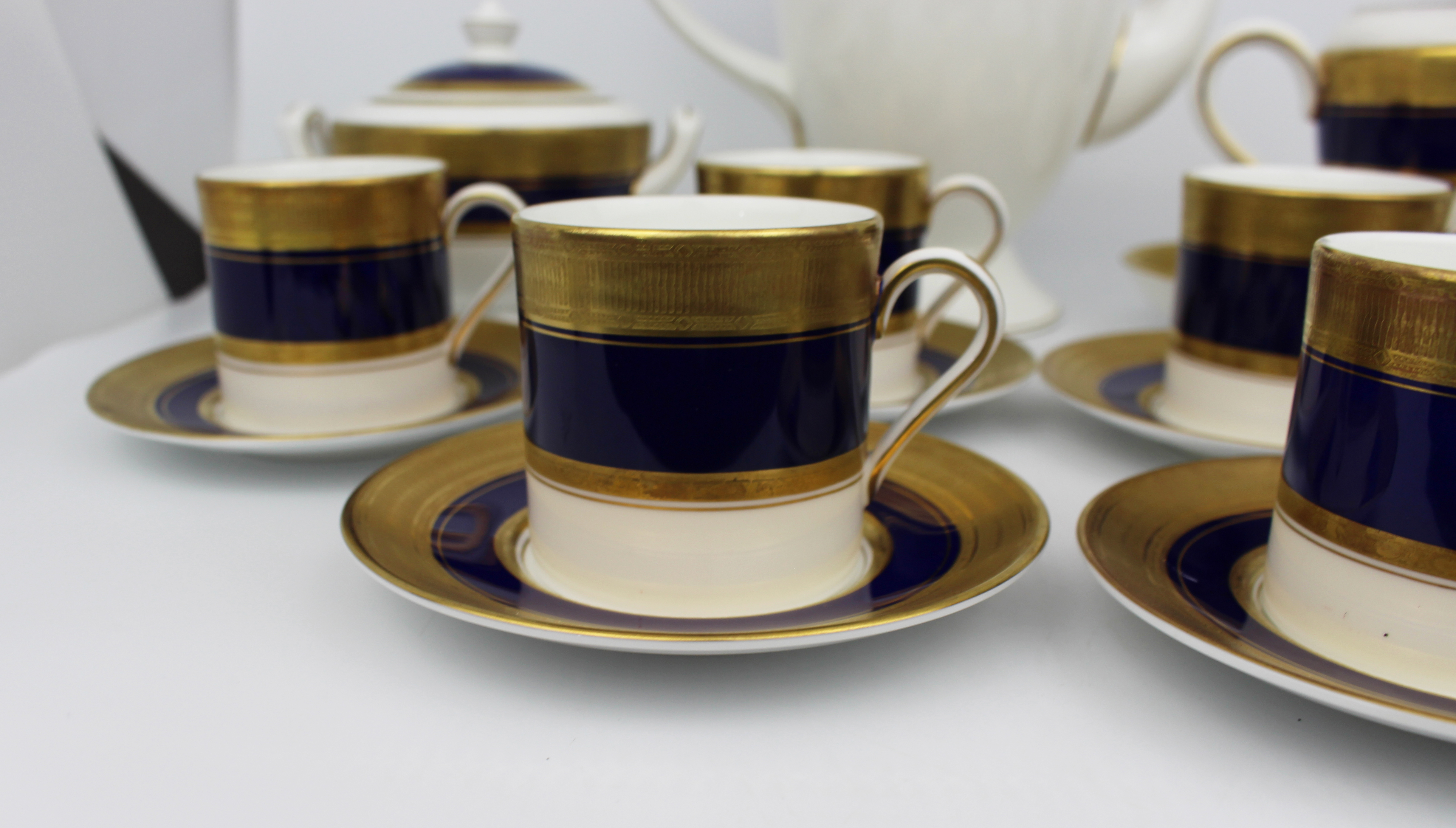Royal Worcester Malvern Blue Coffee Service