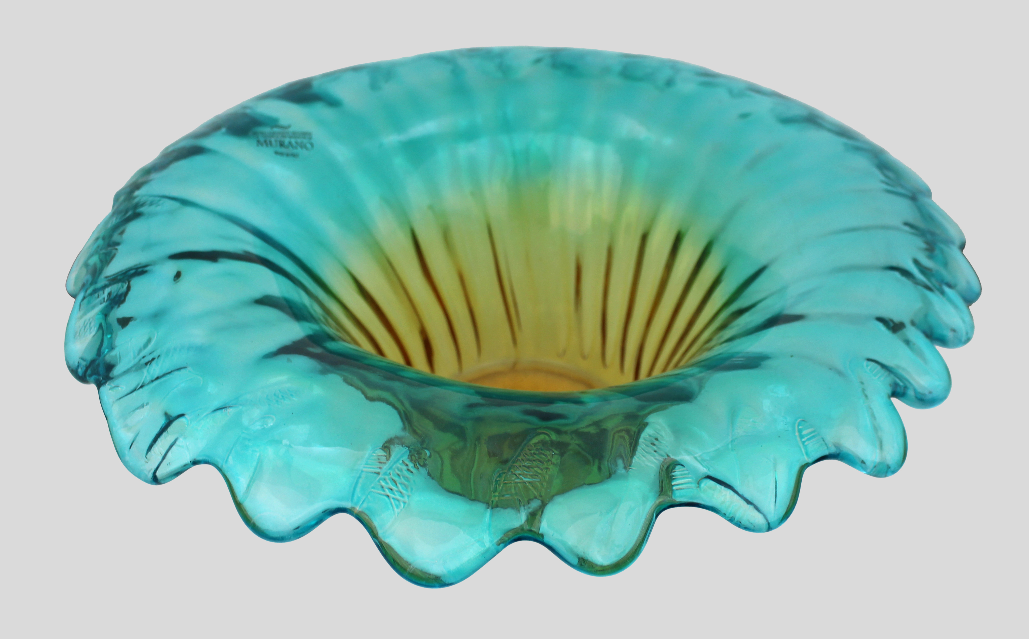Large Murano Hand-Blown Art Glass Centrepiece Bowl