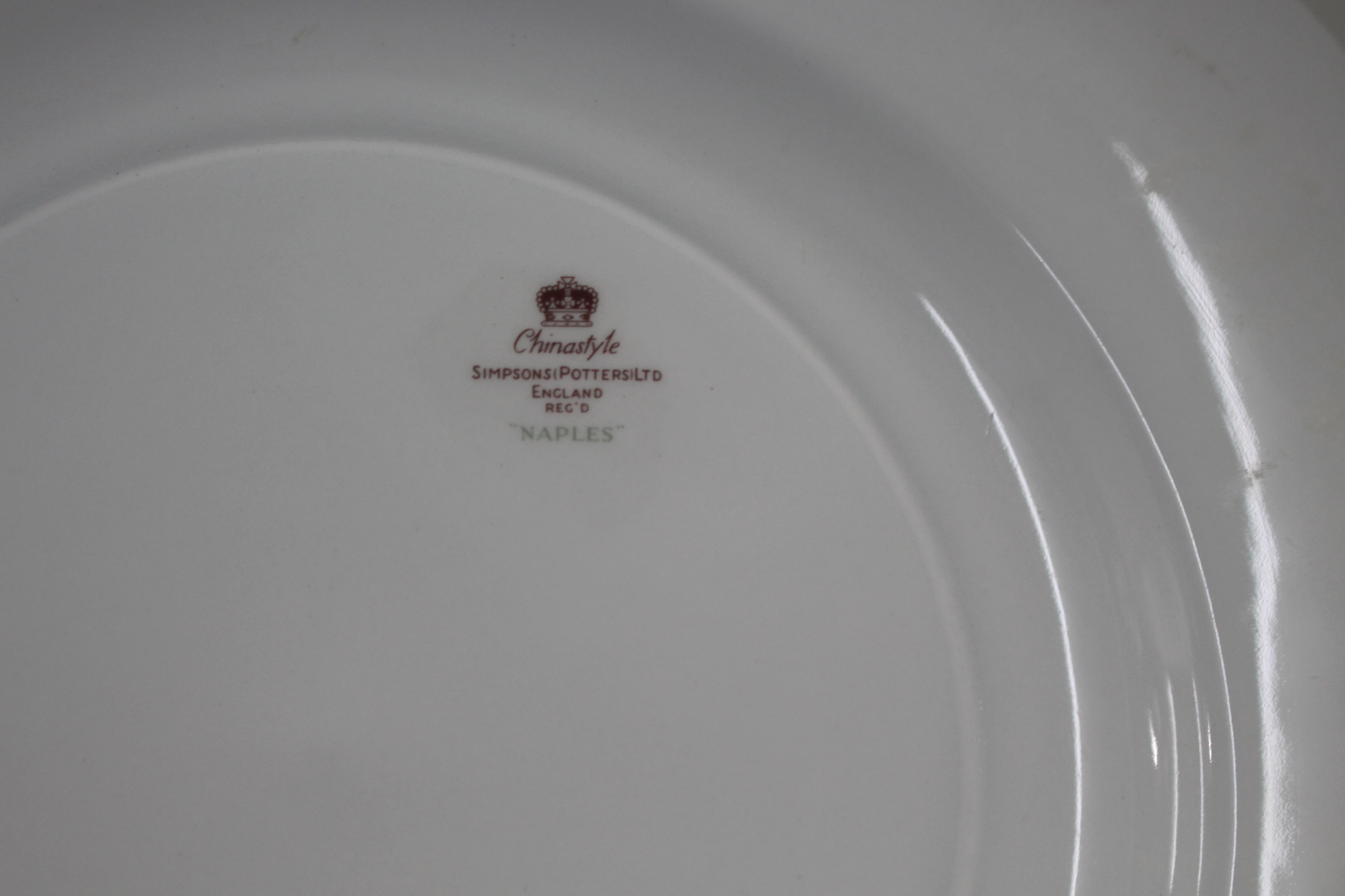Chinastyle Simpson Potteries Naples Part Dinner Service
