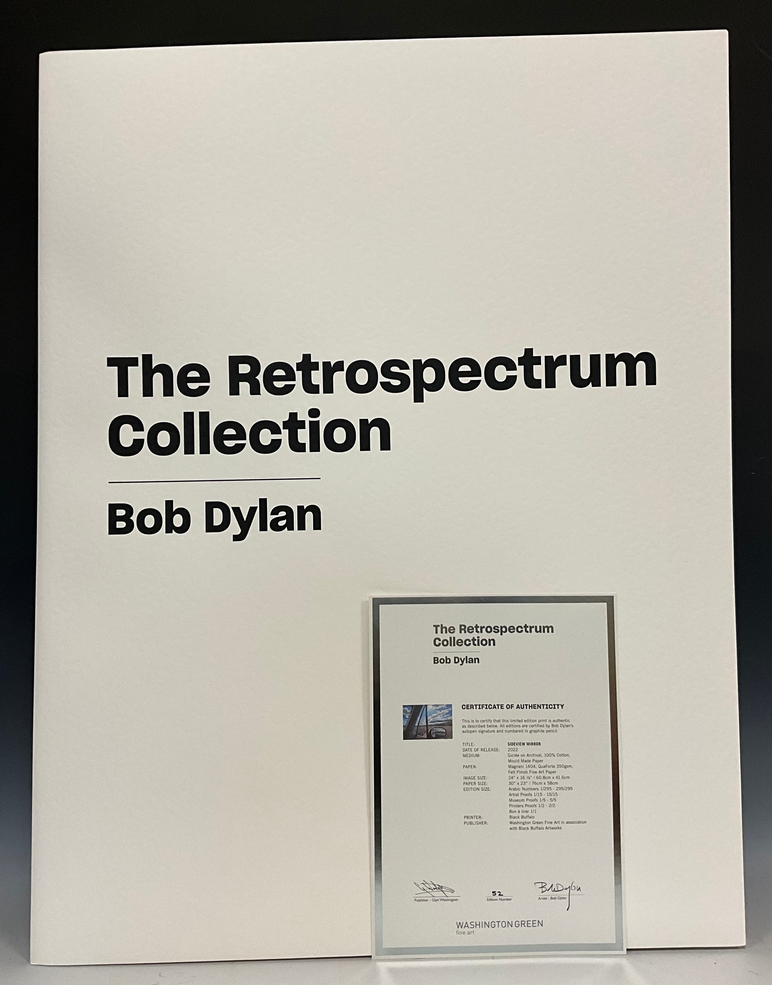 Bob Dylan (b1941) ‘Sideview Mirror’, Retrospectrum Collection, Editioned, Print, Certificate, 2022