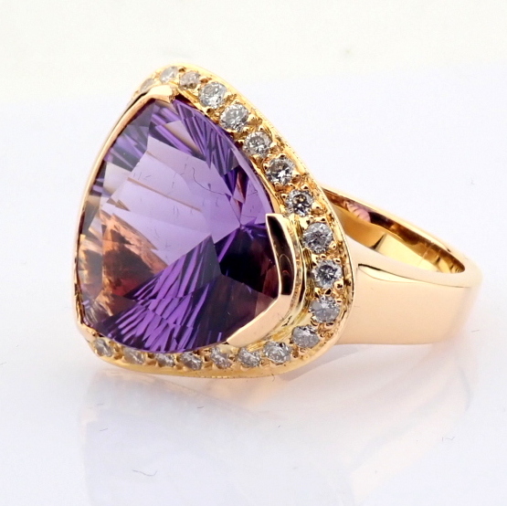 Natural Diamond 18K Rose/Pink Gold Ring