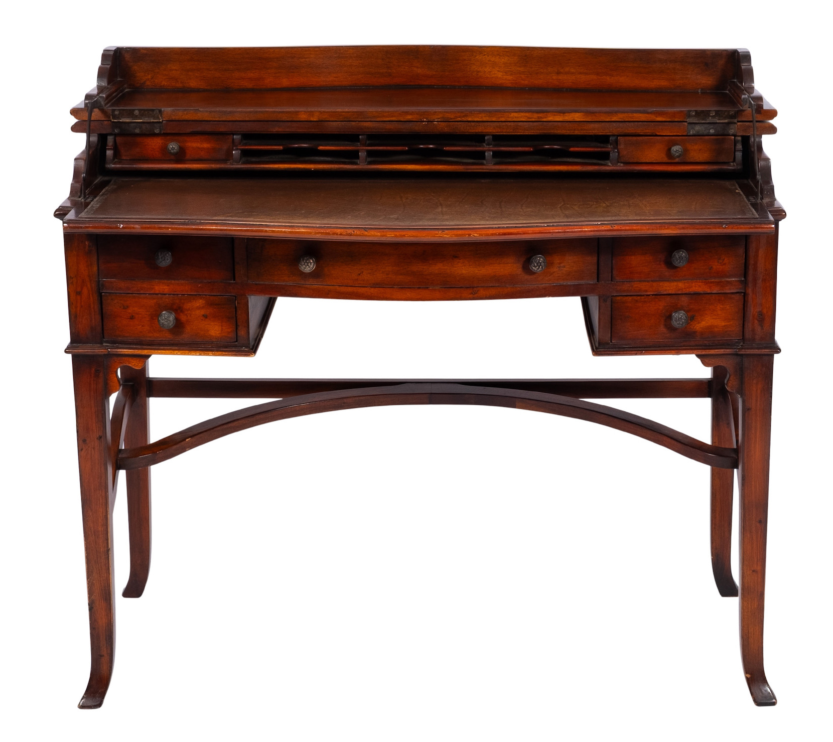 Theodore Alexander Style Hardwood Writing Desk with Fitted Interior