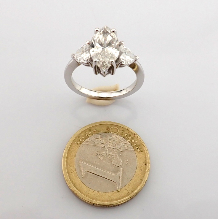 Marquise Cut Lab-Grown Diamond Ring - 3.36 Total Carat (IGI Certified)