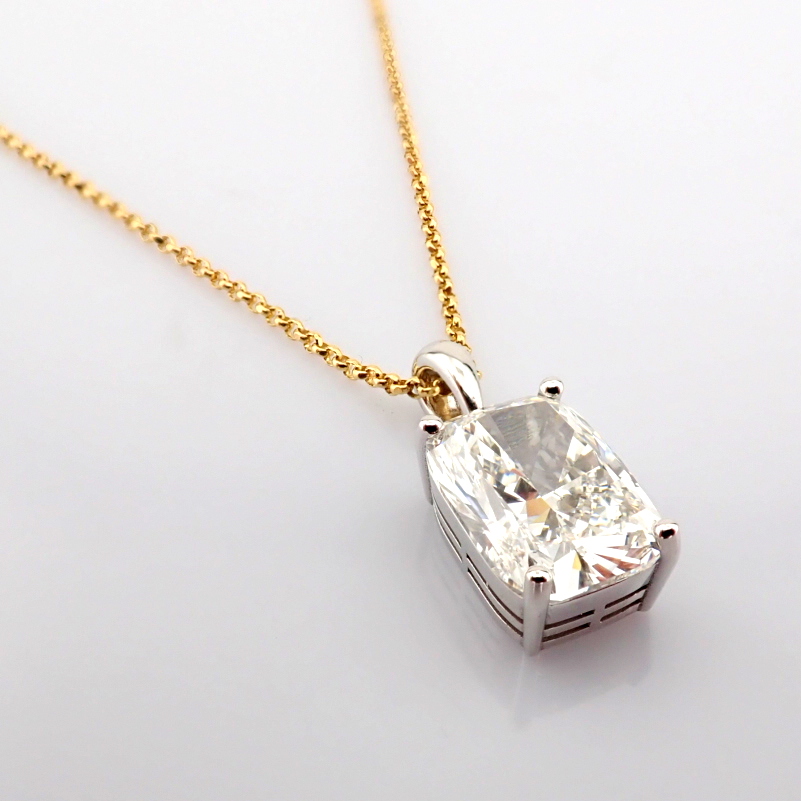 Cushion Cut Lab-Grown Diamond Necklace - 4.81 Total Carat (IGI Certified)