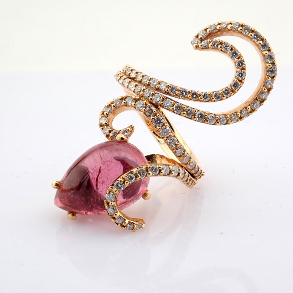 Natural Diamond 18K Rose/Pink Gold Ring