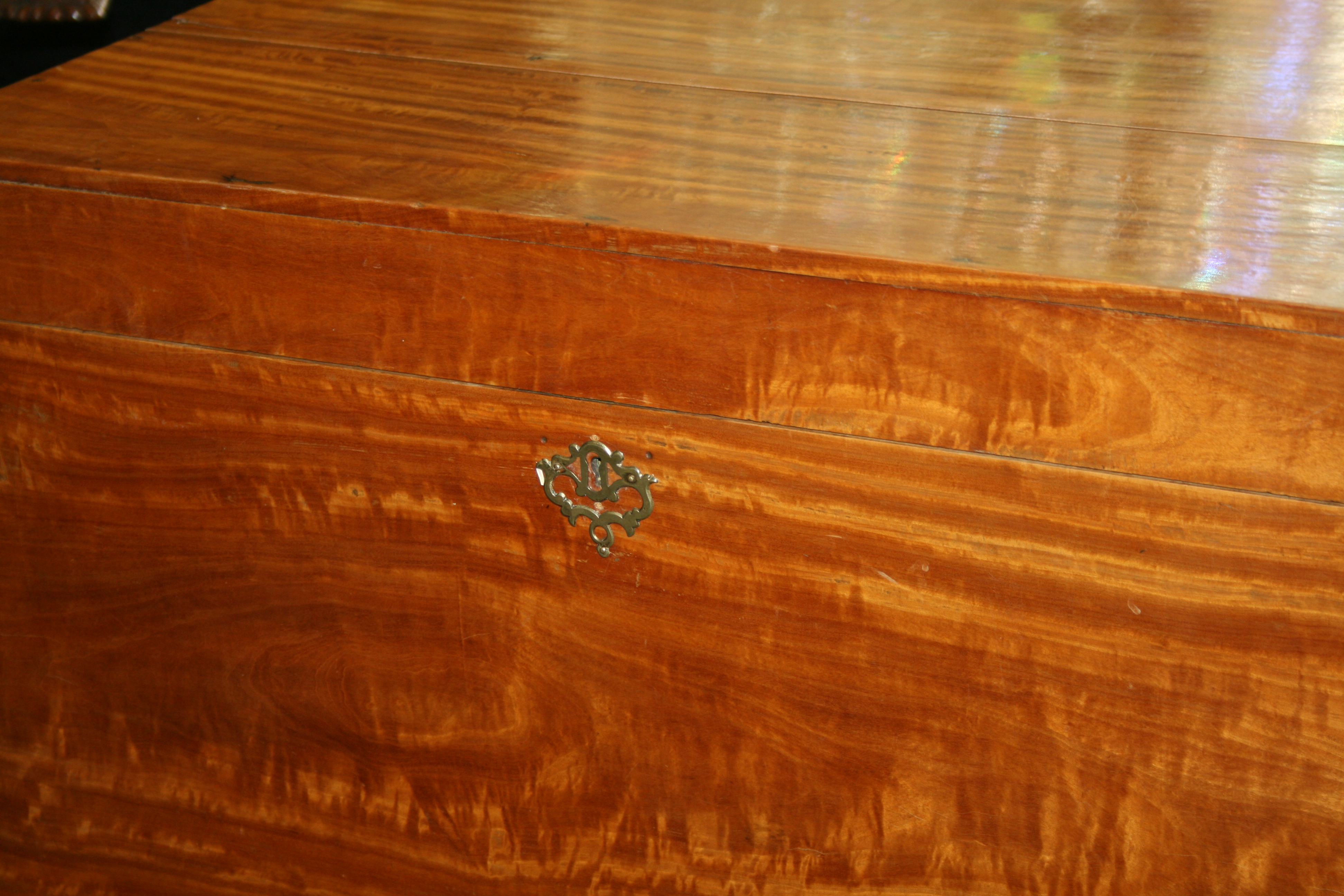 George IV Solid Satinwood Silver Chest on Stand