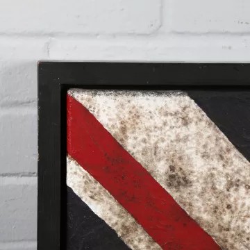 British School (20th Century) ‘Union Jack’, Oil On Canvas, Large 106 x 106 cm, Statement, Framed
