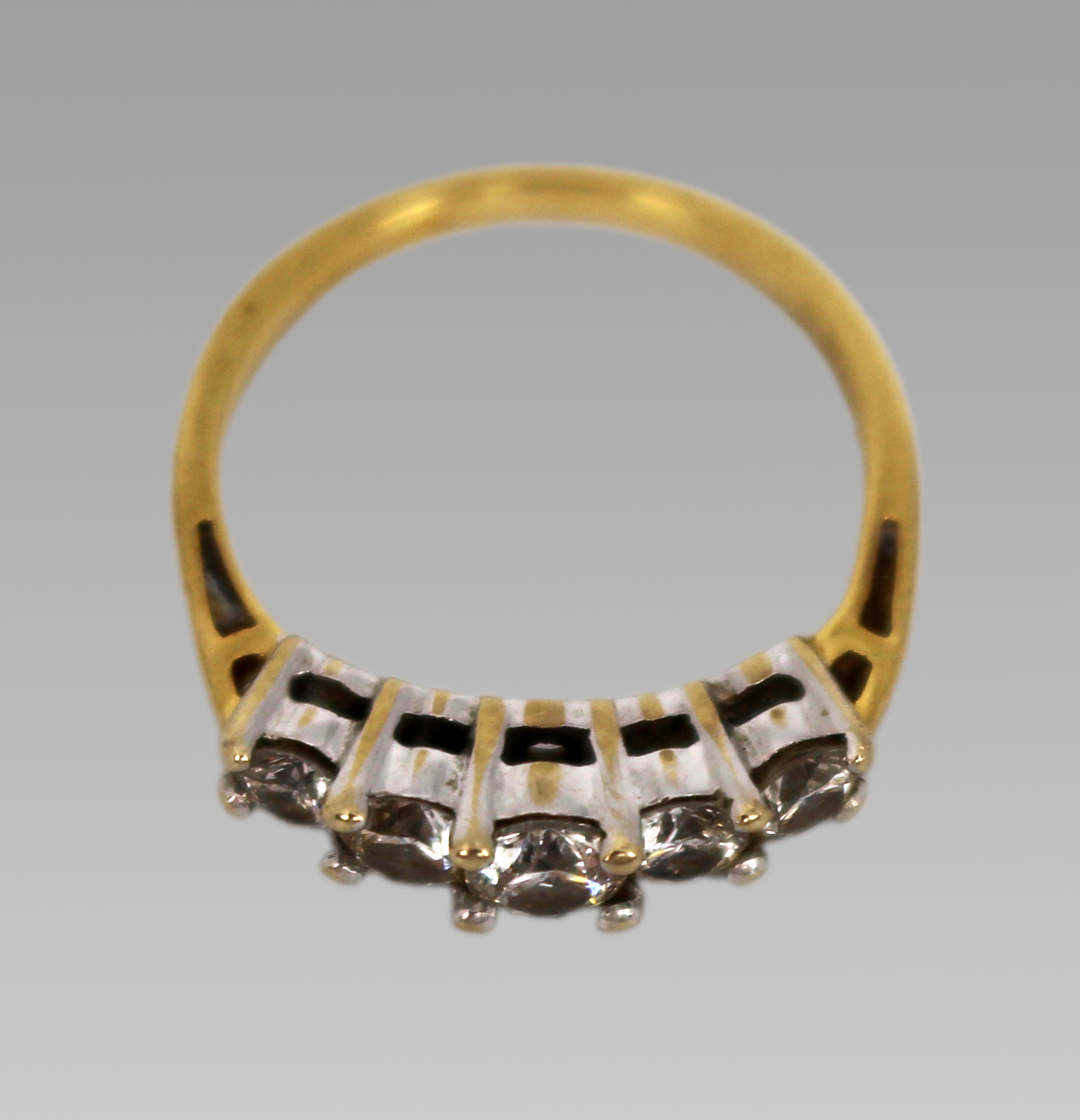 18ct Yellow Gold Diamond Five-Stone Ring – 0.75 Carat