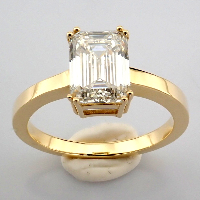 Emerald Cut Lab-Grown Diamond Ring - 2.1 Total Carat (IGI Certified)