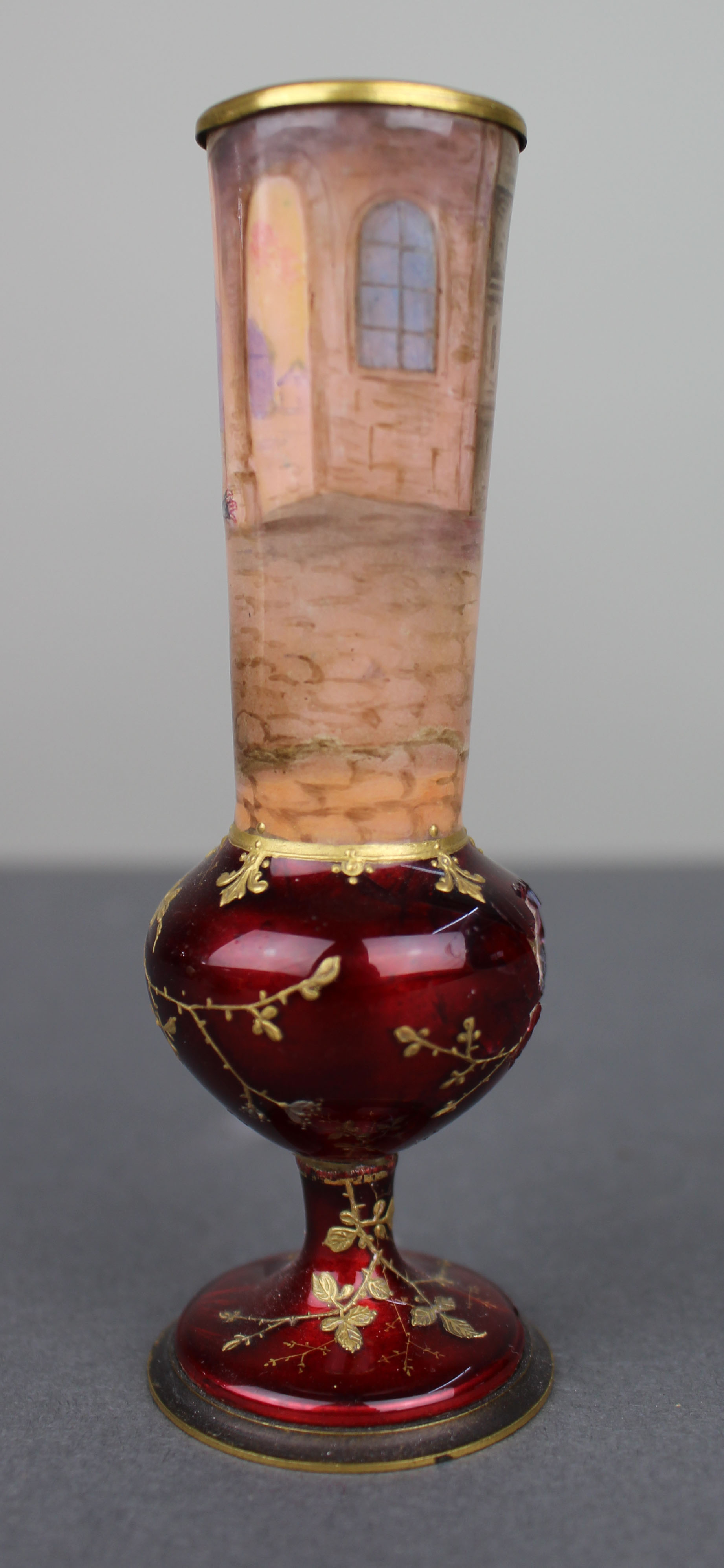 Late 19th Century Bohemian Ruby Glass Vase