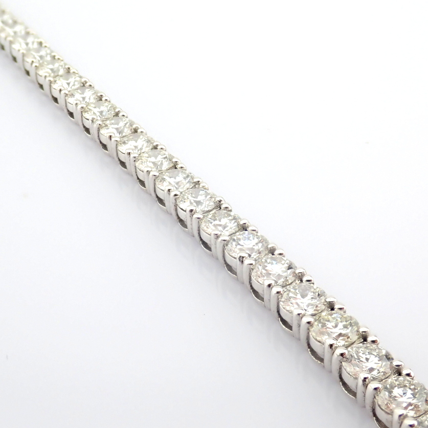 Natural Diamond 14 White Gold Bracelet