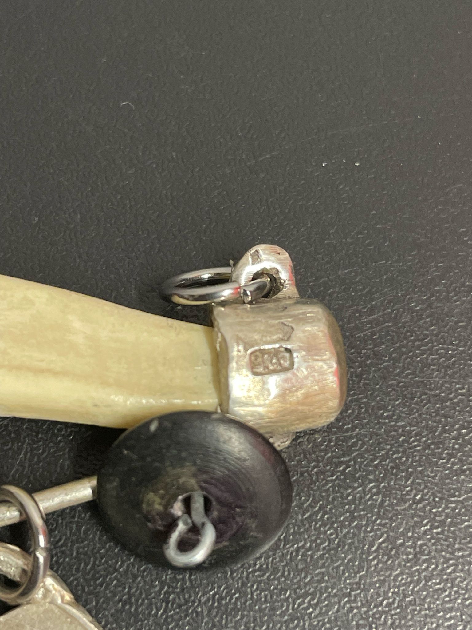 Antique Sterling Silver Pendant With Charms