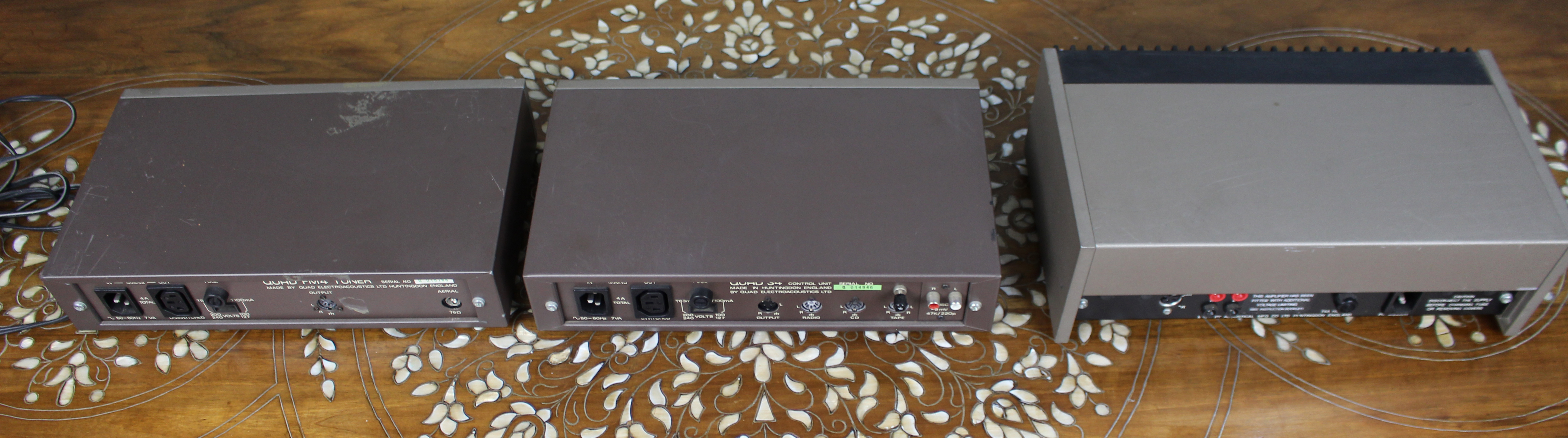 Quad 405-2 Power Amplifier, Quad 34 Preamp & Quad FM4 Tuner Vintage Hi-Fi System