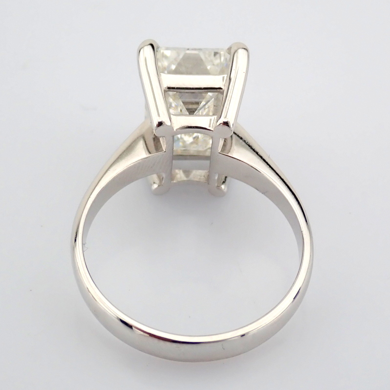 Emerald Cut Lab-Grown Diamond Ring - 5.09 Total Carat (IGI Certified)