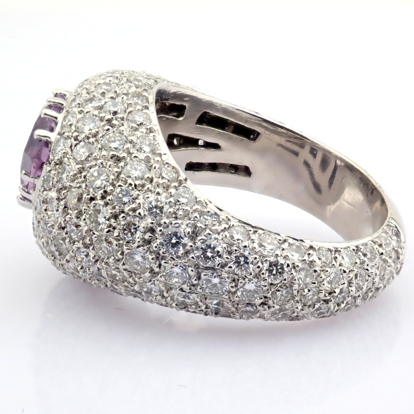 Natural Diamond 18K White Gold Ring