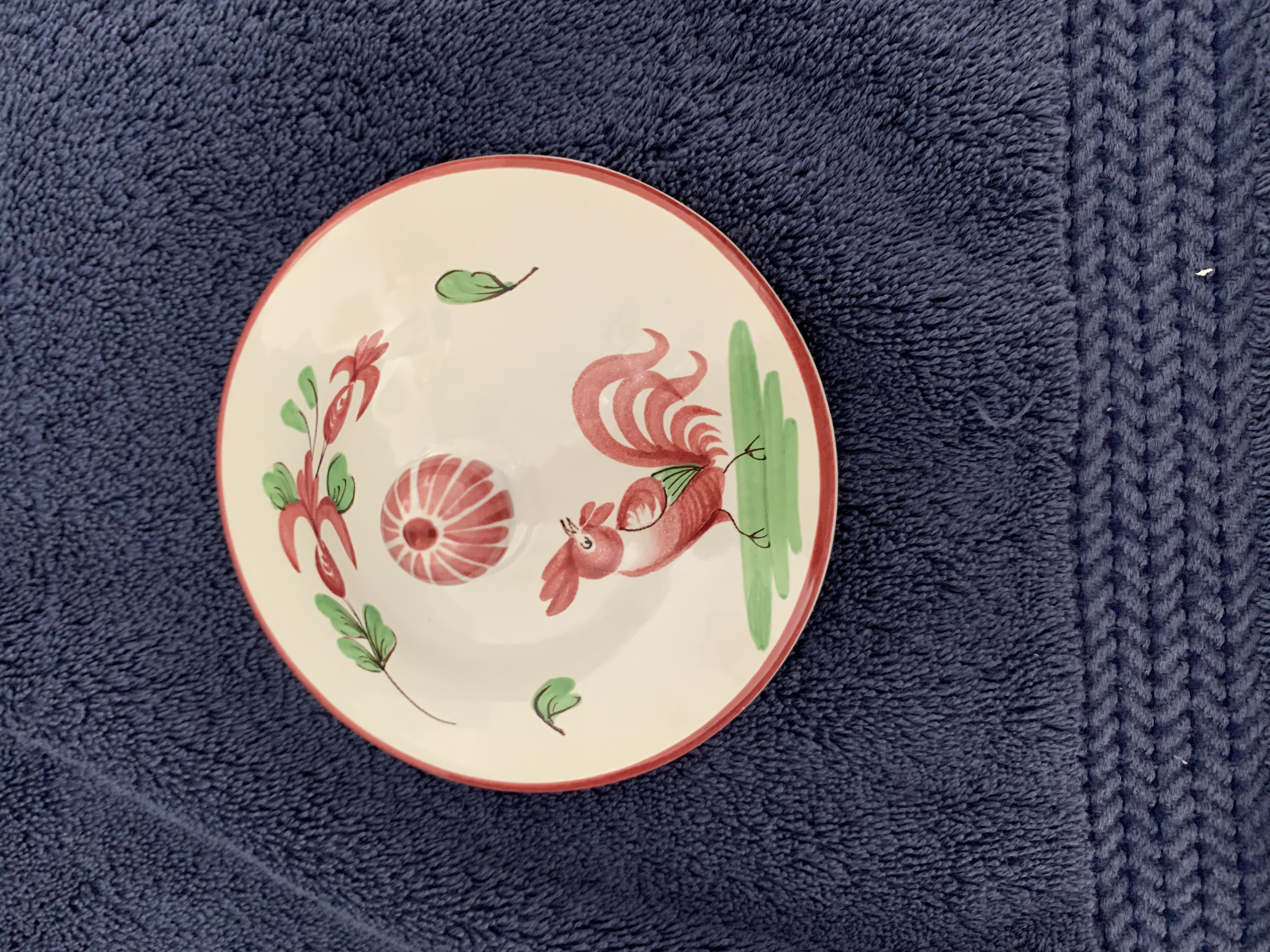 Antique French Sugar Bowl, c1920’s, Fait Main, Faiences d’Art, Strasbourg.