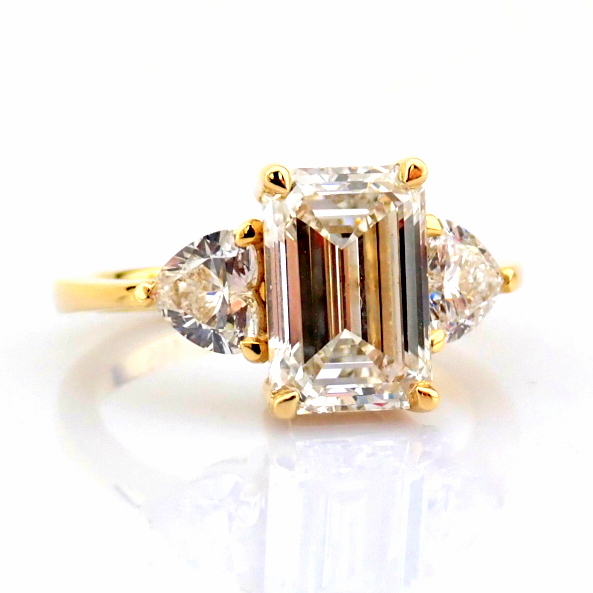 Emerald Cut Lab-Grown Diamond Ring - 3.92 Total Carat (IGI Certified)