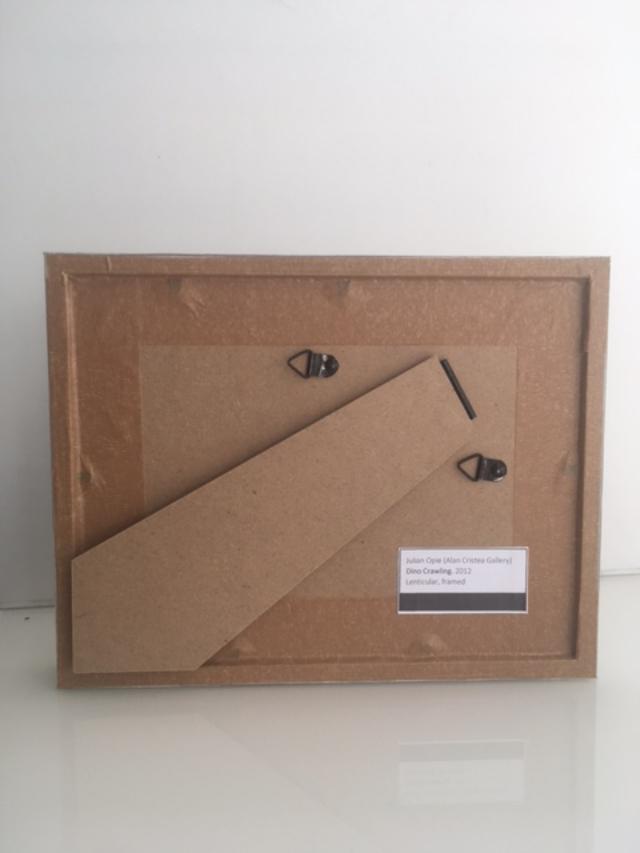Julian Opie (1958-) 3D Lenticular Moving Image, in Colours ‘Dino Crawling’ Framed, 2012