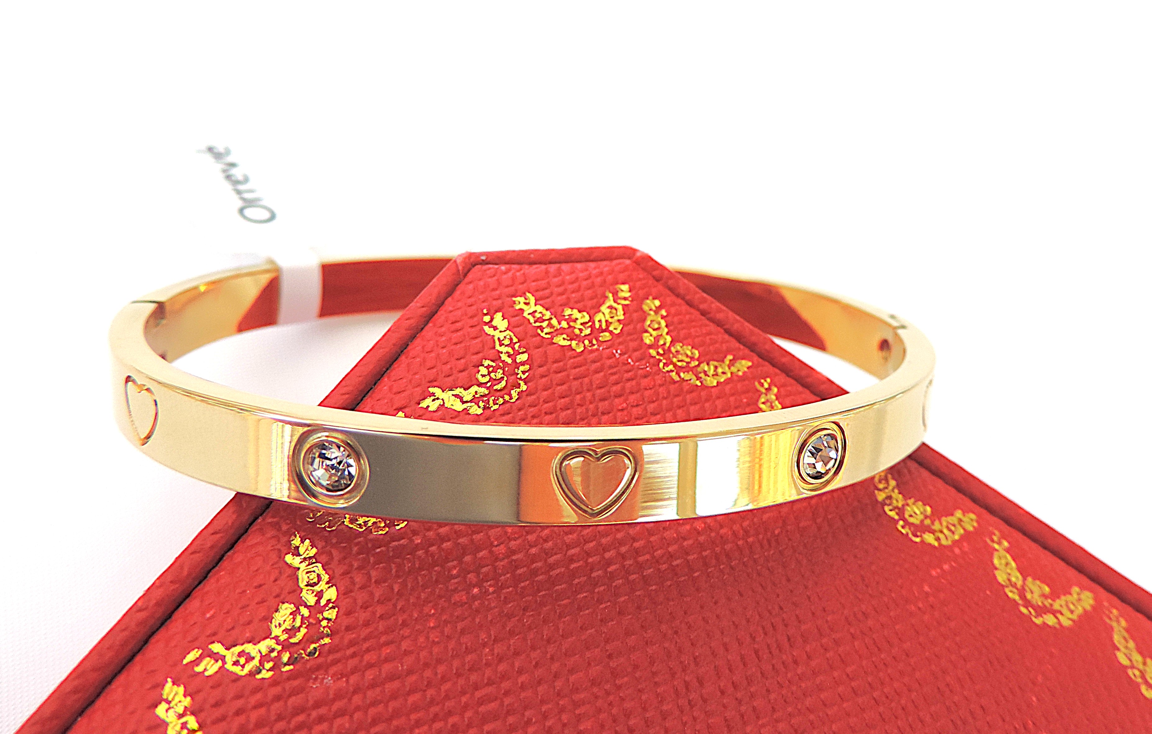 Orrevé 18k Gold Plated Zircon Love Bracelet 'New'