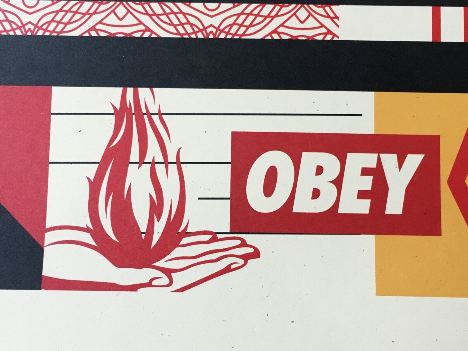 Shepard Fairey (b 1970) Middle Andre Face Collage Signed 2020, Obey Giant. Street/Urban/Graffiti Art