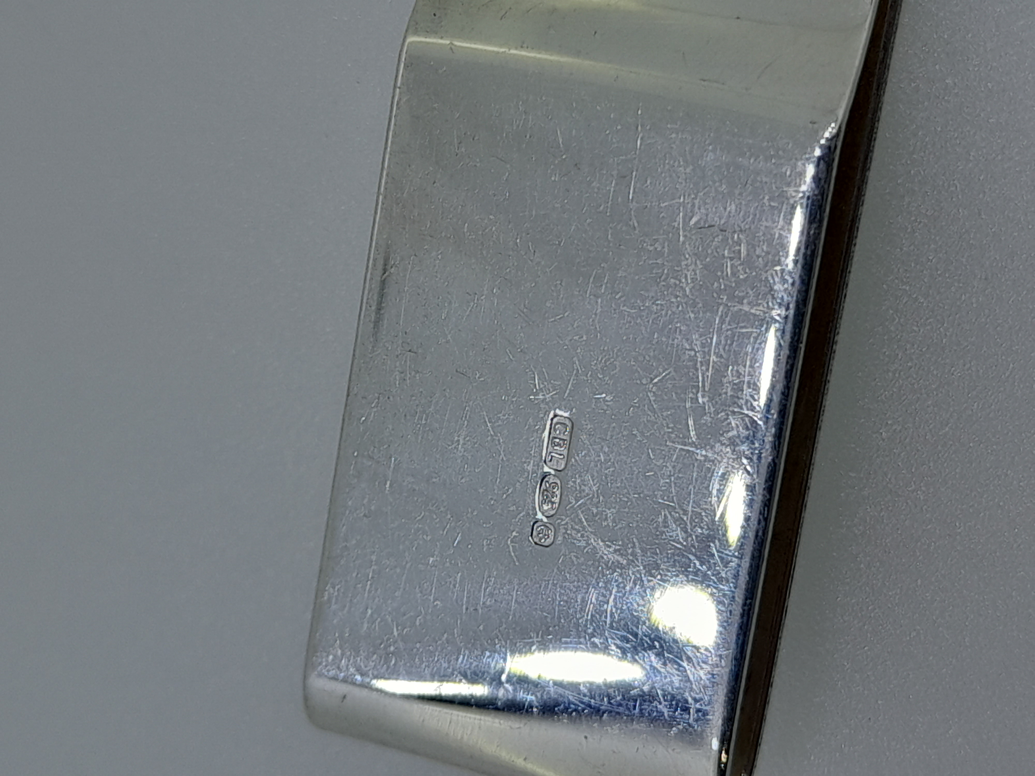 Birmingham Hallmarked Silver Money Clip