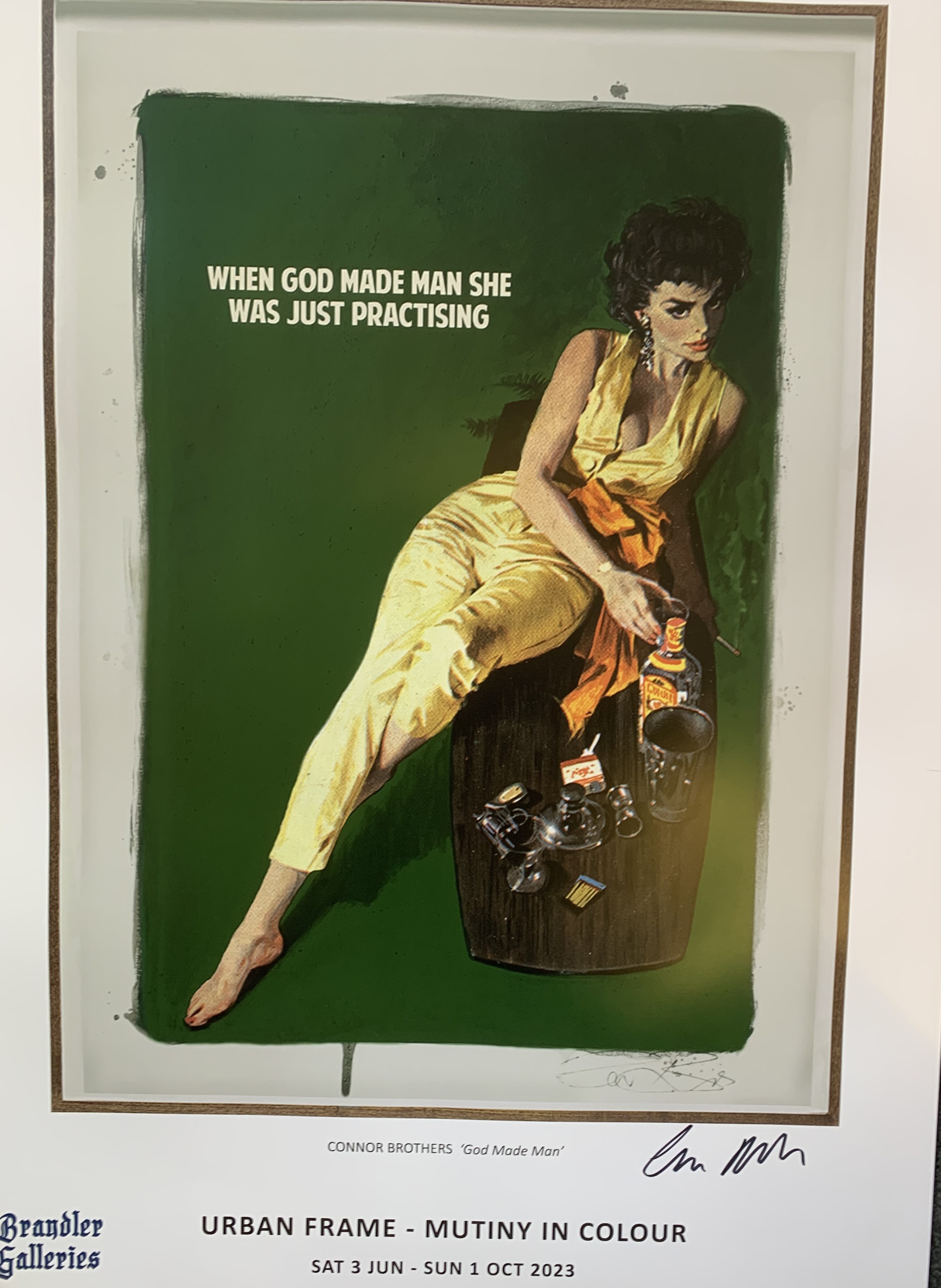 The Connor Brothers Hand Signed Limited Edition Poster When God Made Man She Was Just Practising