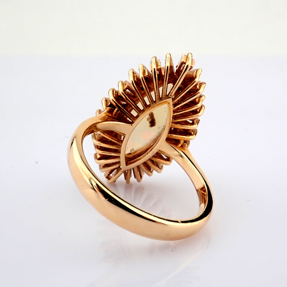 Natural Diamond 18K Rose/Pink Gold Ring