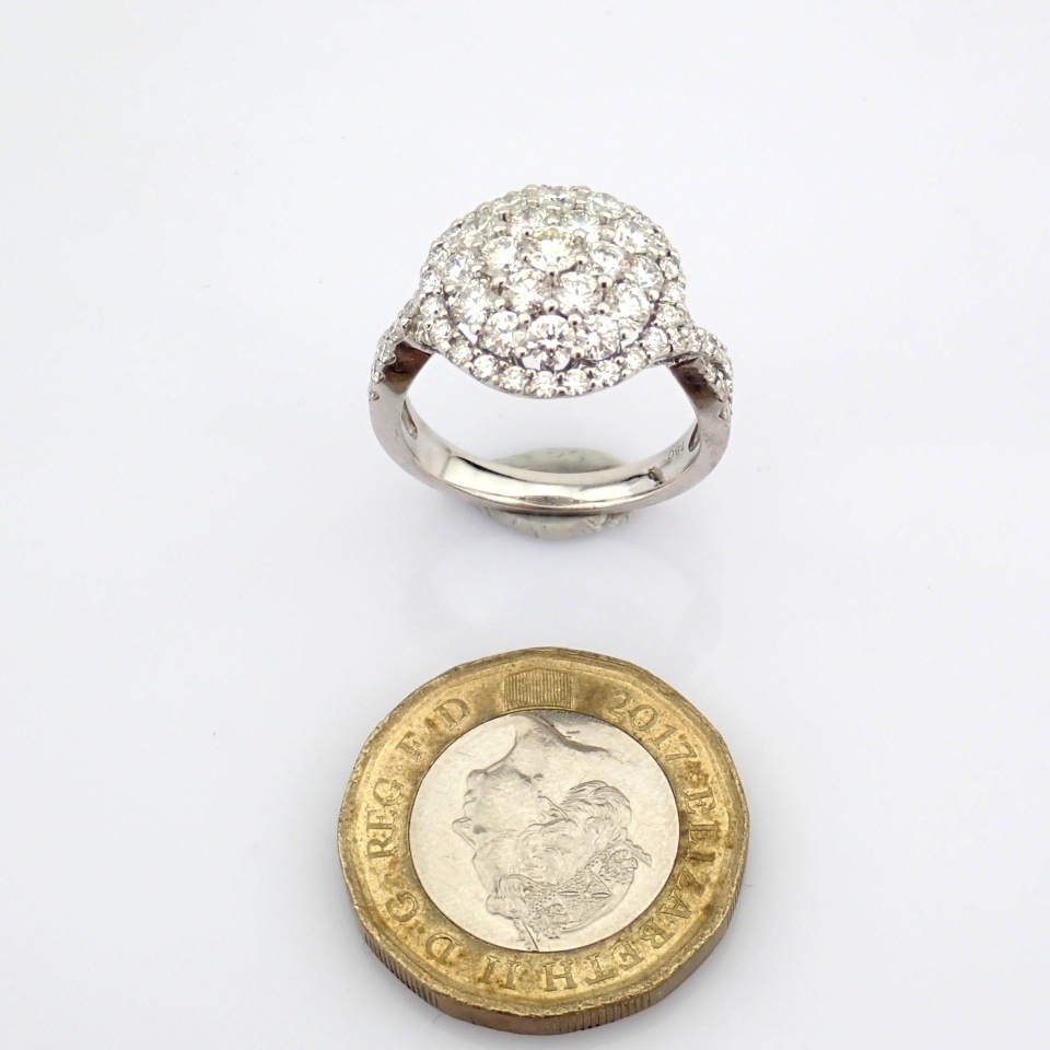 Natural Diamond 18K White Gold Ring