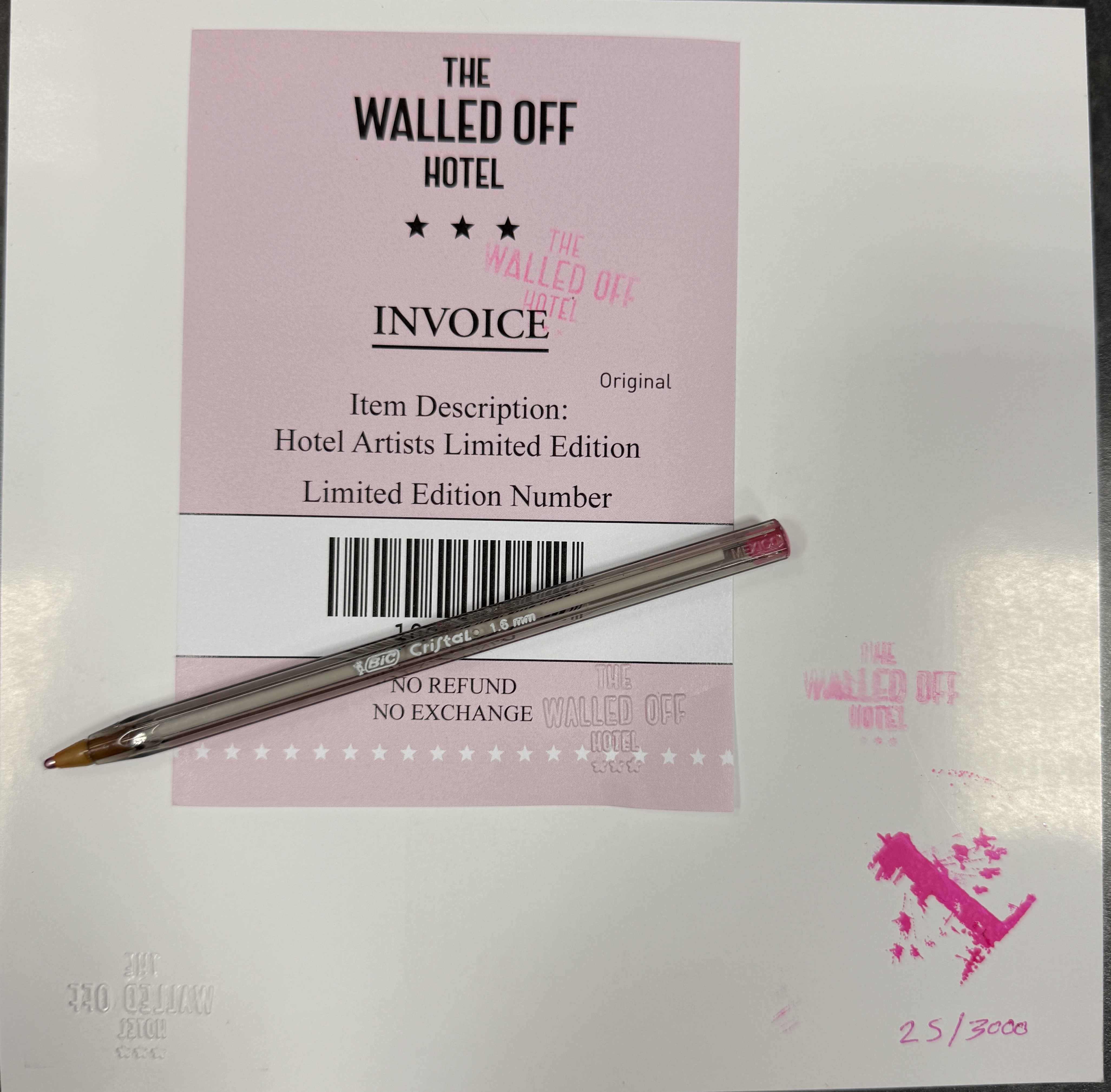 Banksy, The Walled Off Hotel, Limited Edition, Original Print.