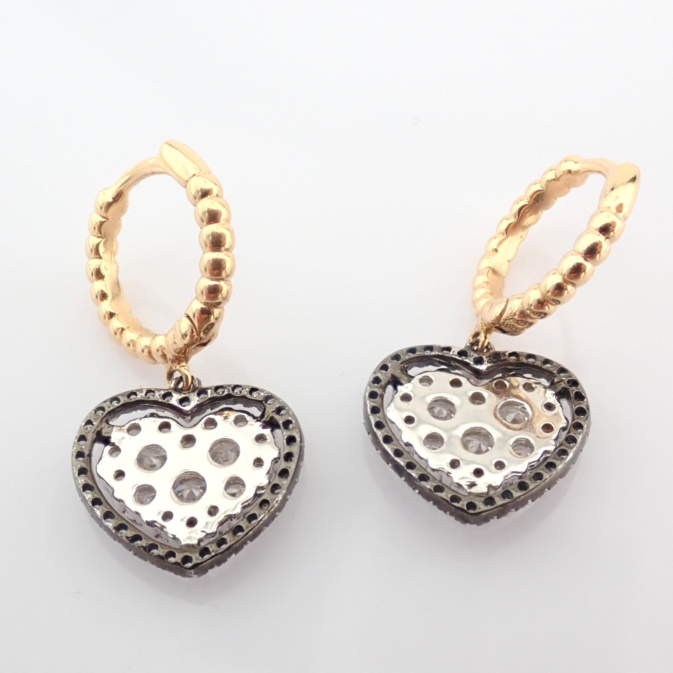 Natural Diamond 18K Yellow & White Gold Earring