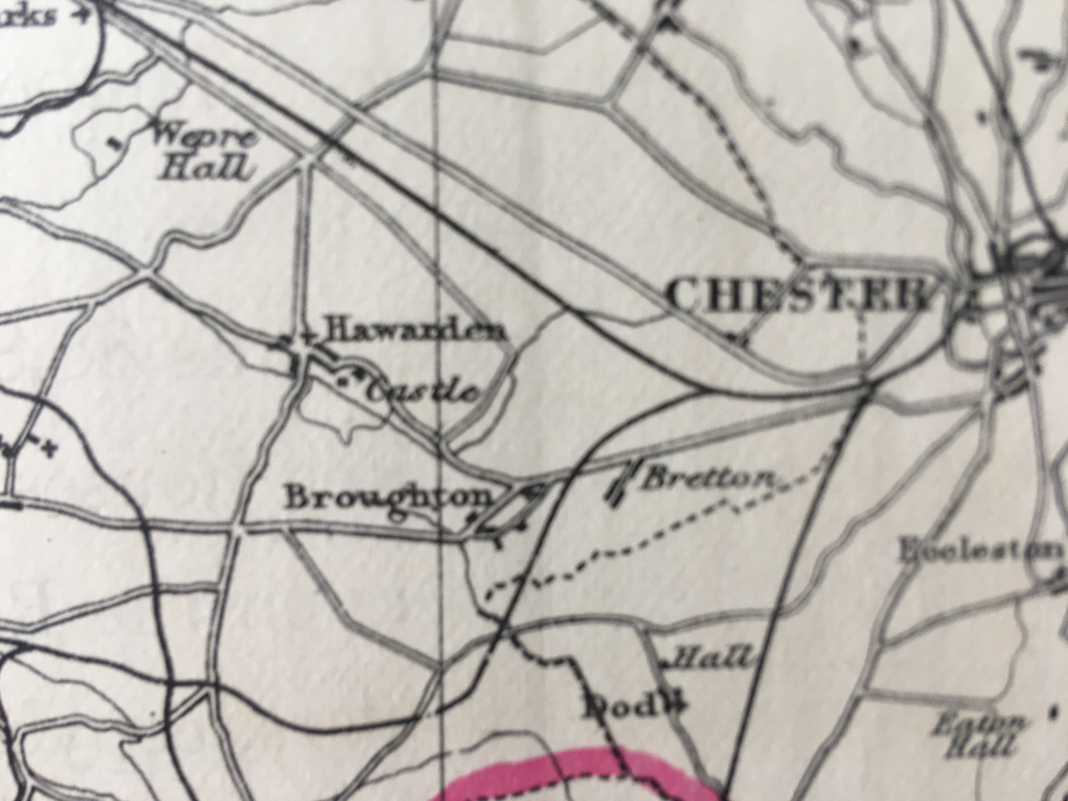 Antique 139 Years-Old Scarce Map Denbighshire 1885 Boundary Changes.
