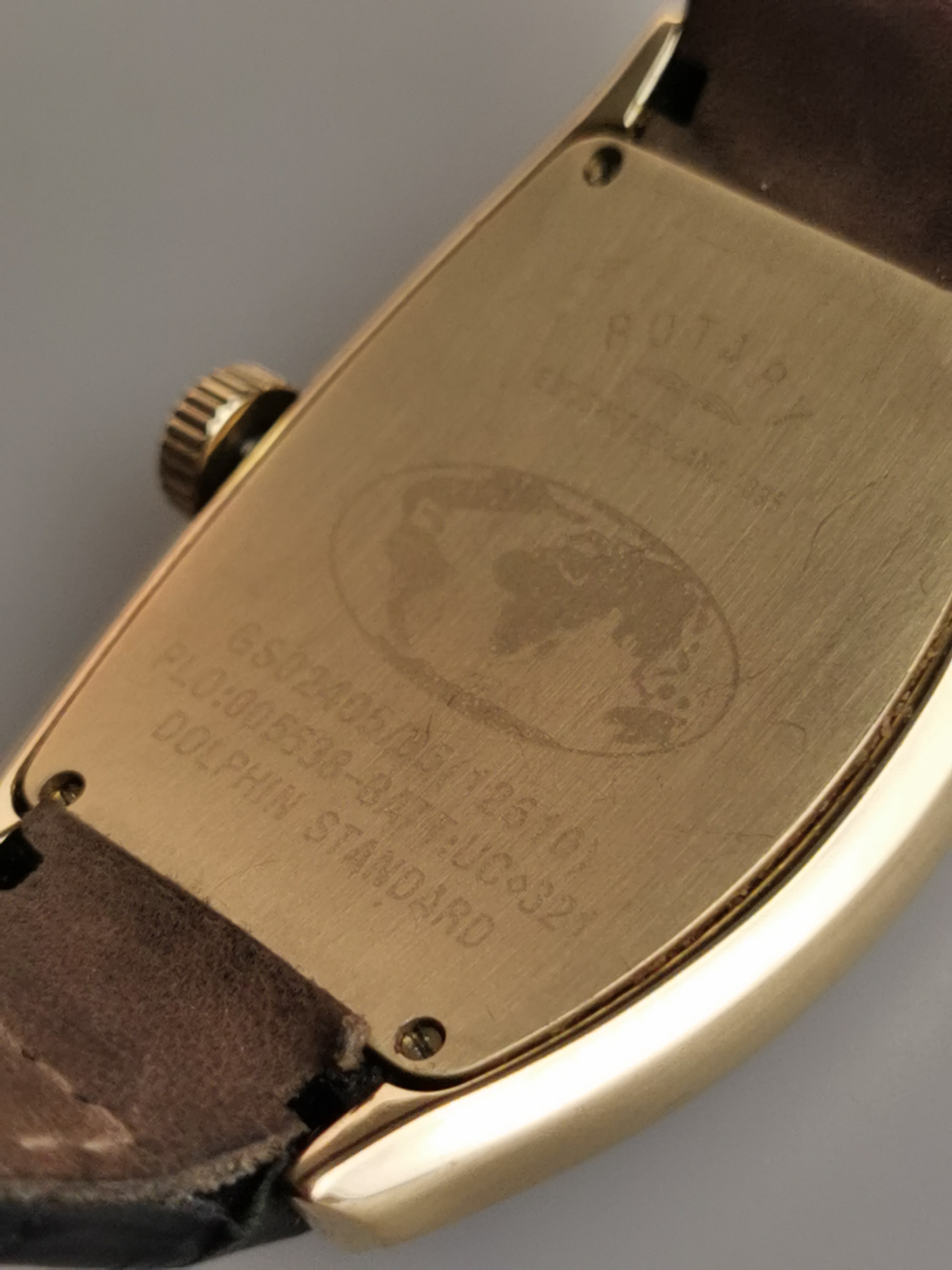Men's Rotary Tonneau Watch GS02405/35 Gold Tone Dolphin Standard