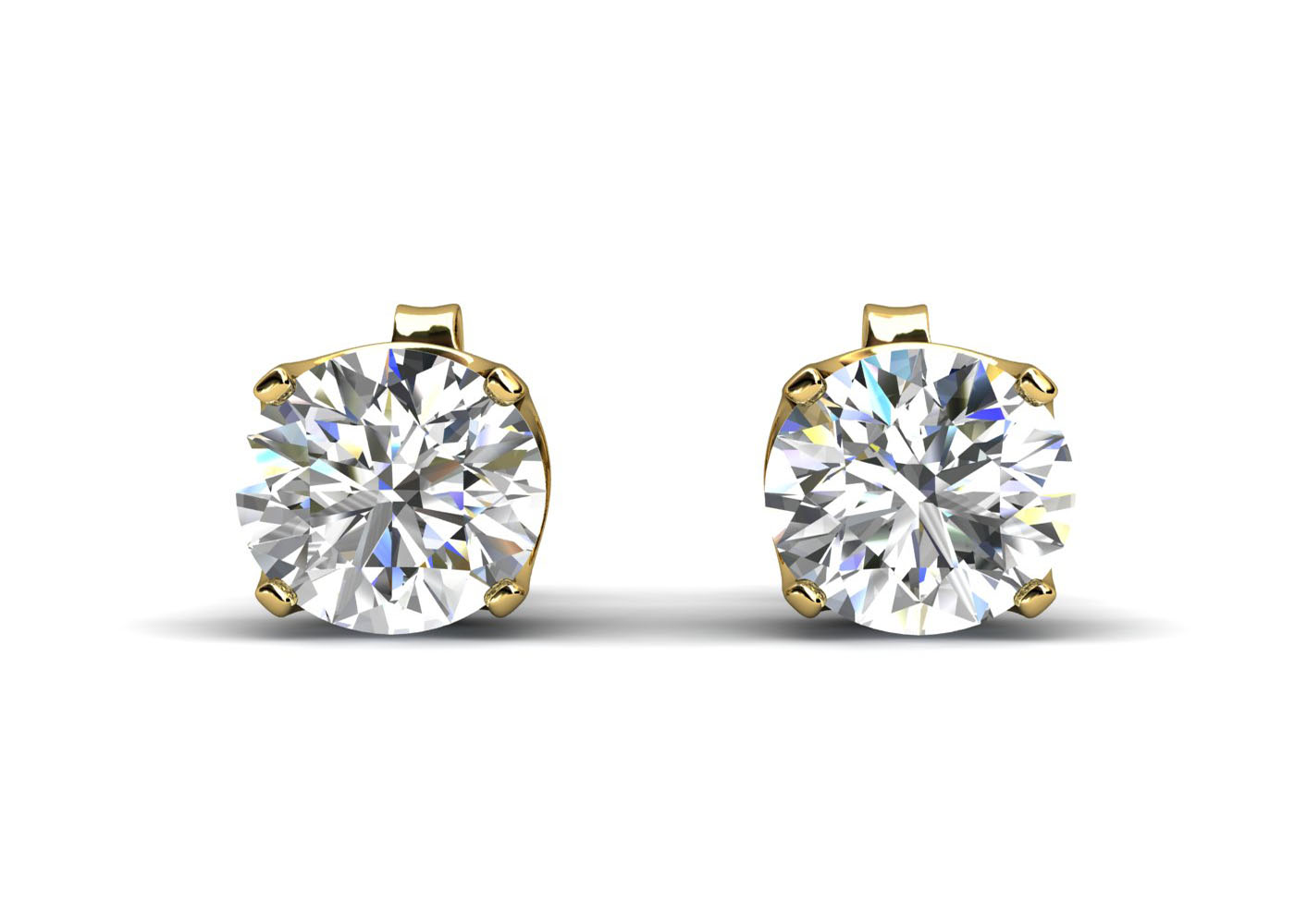 9ct Single Stone Four Claw Set Diamond Earring 0.20