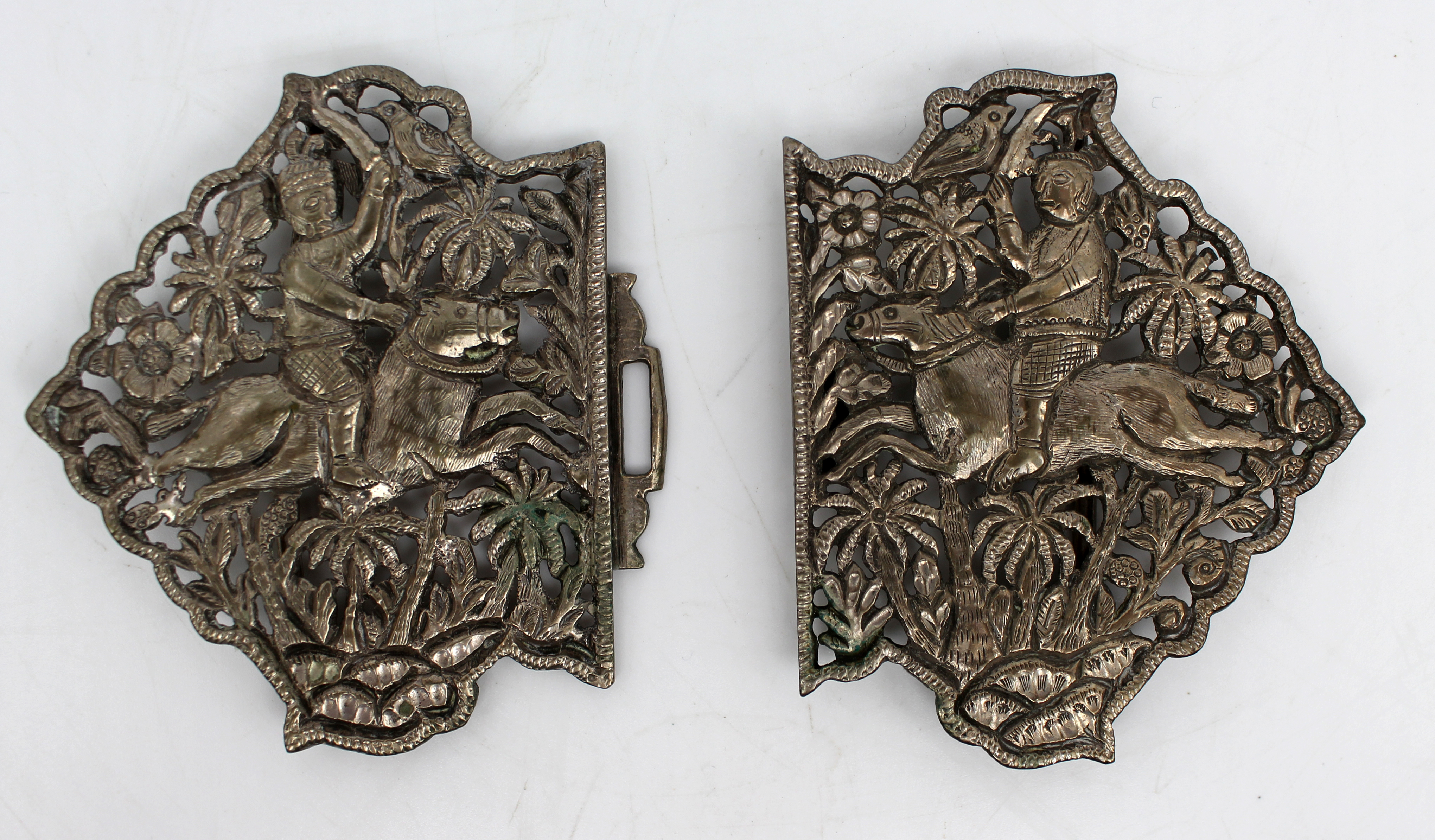 Antique Anglo-Indian Silver Belt Buckle c.1900
